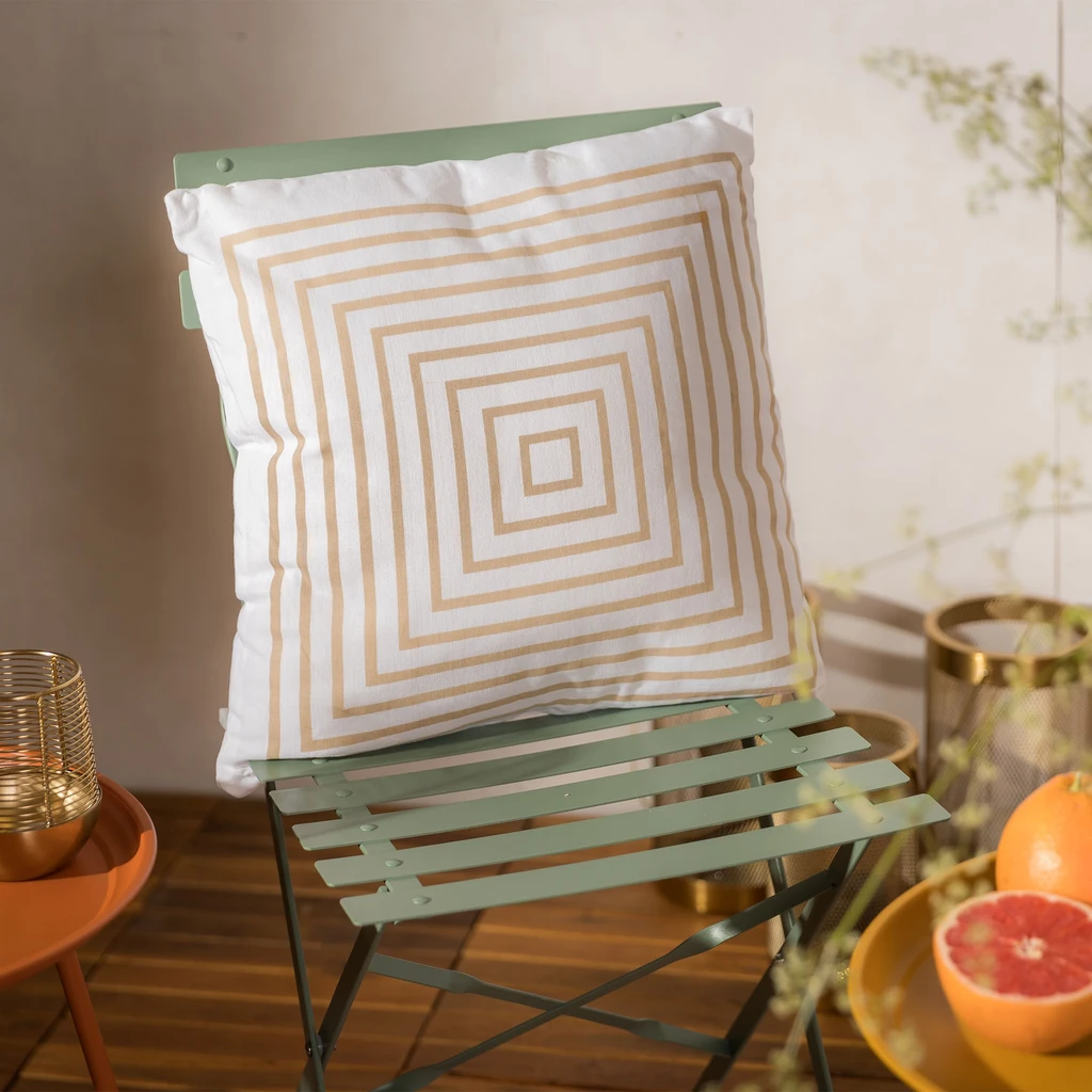 Dekoratívny vankúš béžový QUADRO 45x45 cm