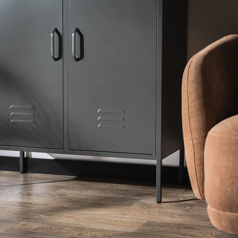 Kovová komoda čierna BLISFUL