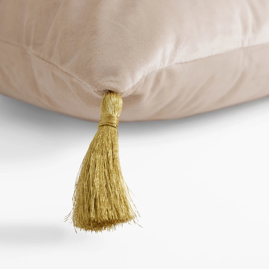 Poszewka welurowa ze złotą palmą