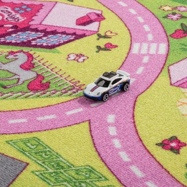 Detský koberec cesty ružový FUNFAIR 80x150 cm