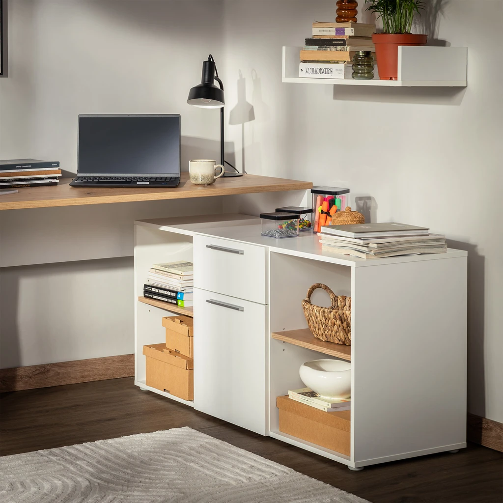 Sada 3 políc TRIO biela