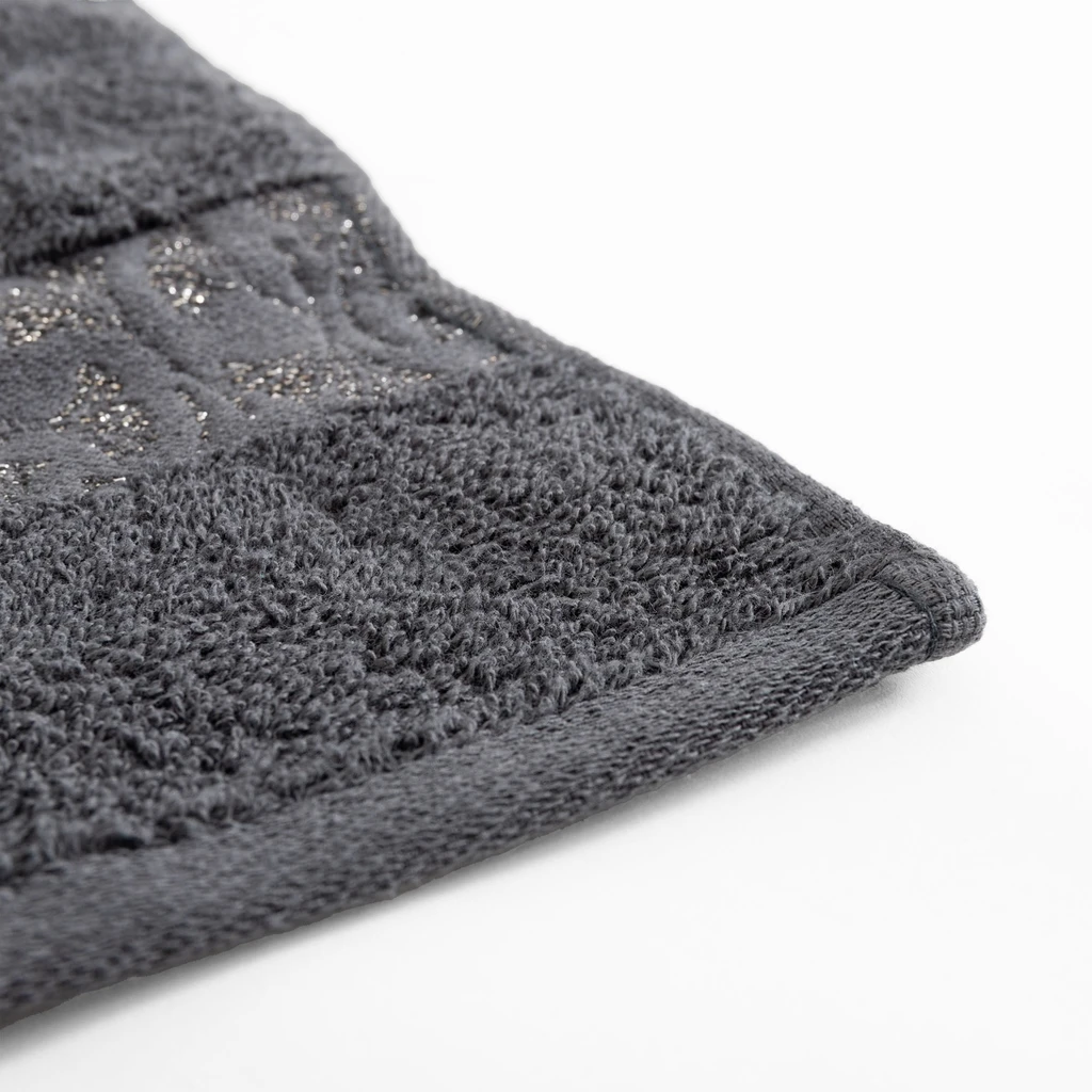 Súprava 2 uterákov strieborná/oceľová BLINK