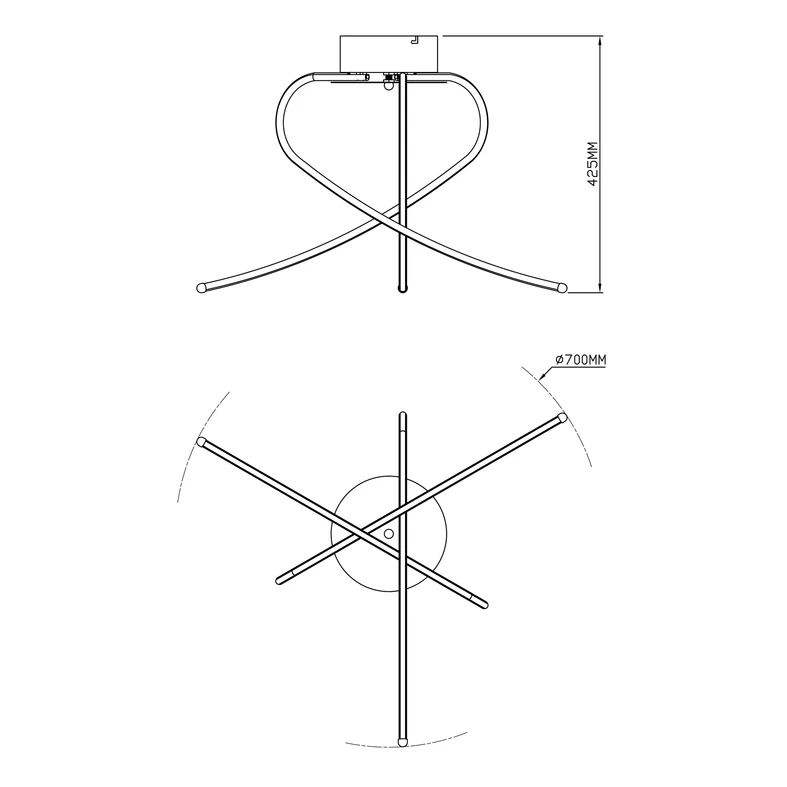 Stropné svietidlo CARRELLO LED PL1100014-3