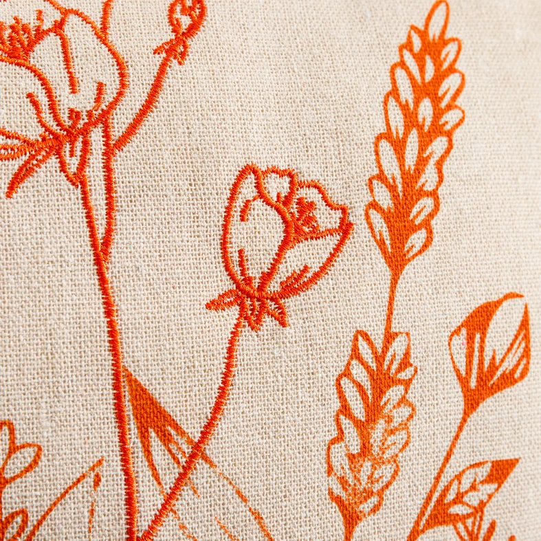 Dekoračná obliečka so strapcami oranžová FLORIA 45x45 cm