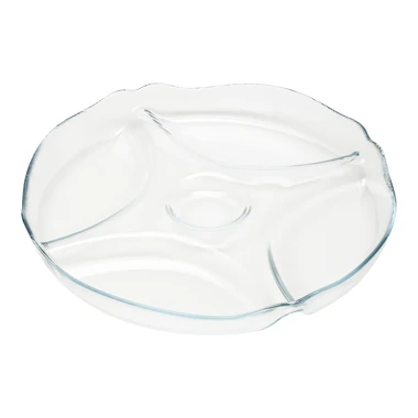 PATISSERIE PASABAHCE delený sklenený tanier 30 cm