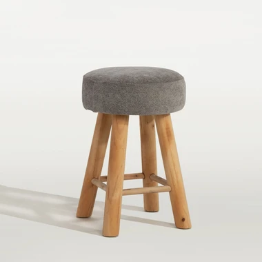 Čalúnená sivá taburetka TROPICOSI