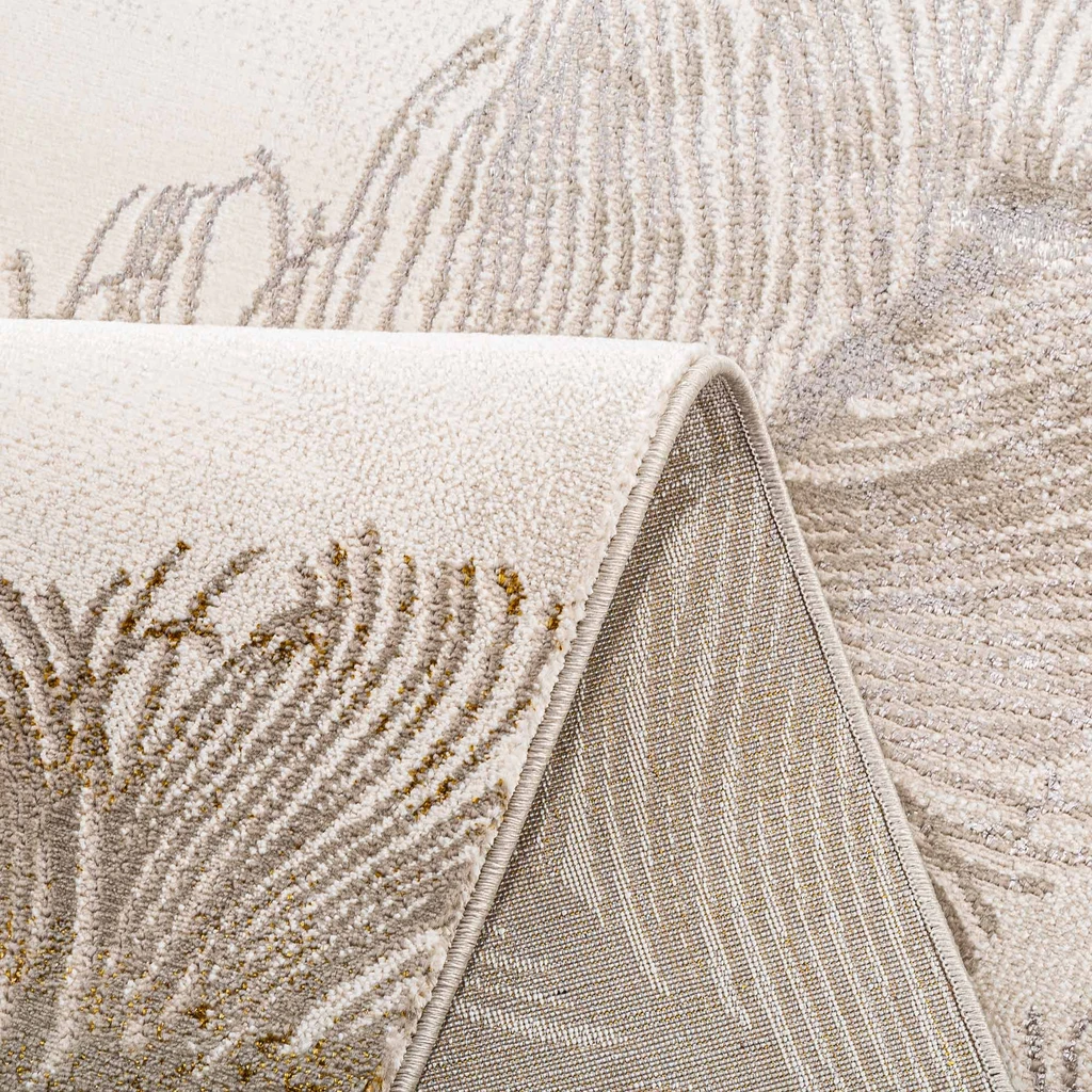 Koberec so vzorom peria SPAZZIO, krémový, 120x170 cm