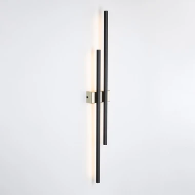 Nástenné LED svietidlo čierno-zlaté FLASH 24W