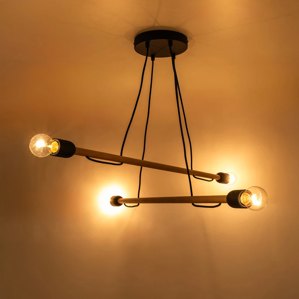 Závesné svietidlo HELIX IV WOOD svetlé drevo