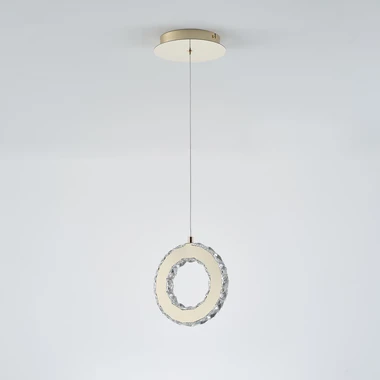 Závesné LED svietidlo GIRONA kruhové zlaté