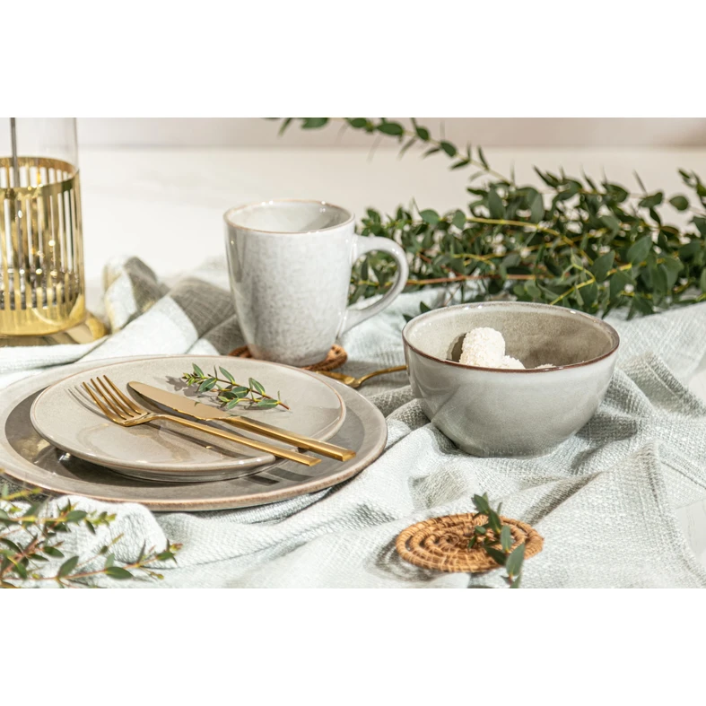 Miska hlboký tanier svetlošedý LUNA 610 ml