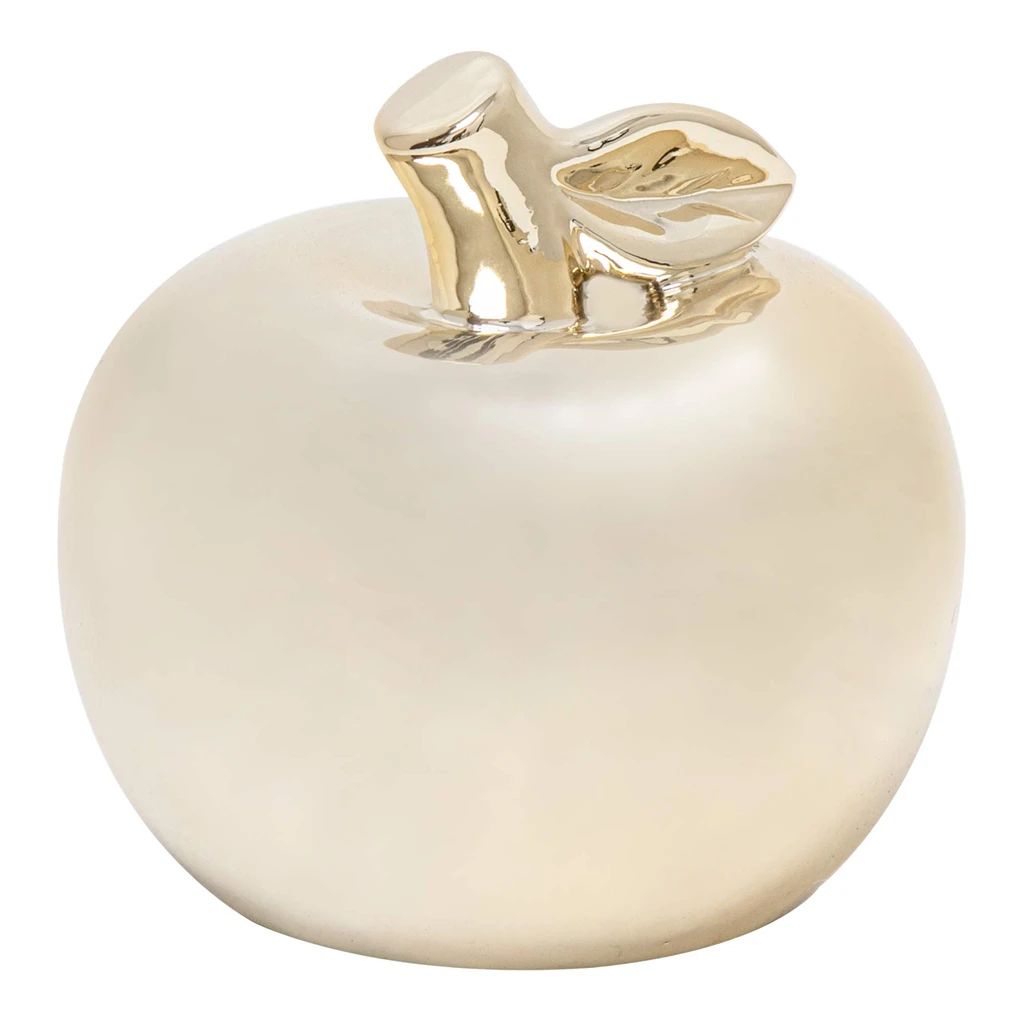 Zlatá dekorácia JABLKO 10,5 cm
