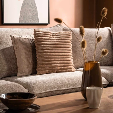 Dekoračný vankúš TILIA do obývačky, béžový 45x45 cm