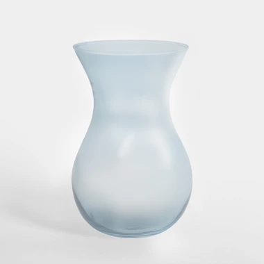 Transparentná modrá váza ASTA 18 cm