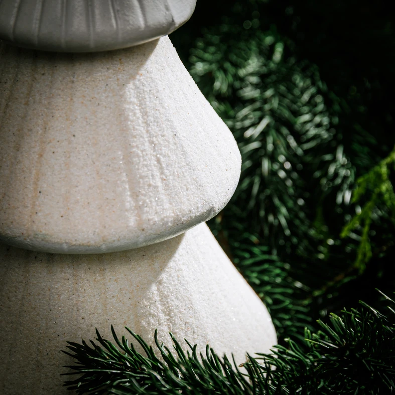 Bielo-hnedá ozdoba STROMČEK 30 cm