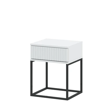 Nočný stolík NOTTE so zásuvkou biely