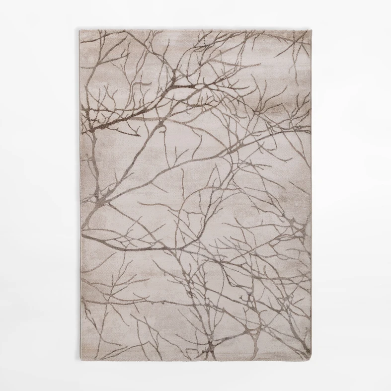 Koberec so vzorom konárov SPAZZIO, krémový, 120x170 cm