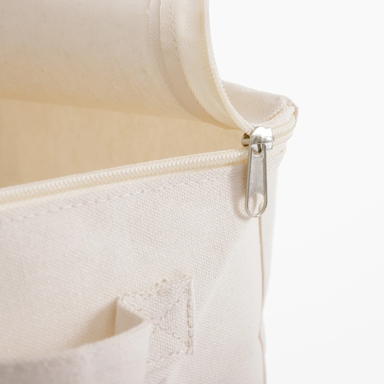 Pojemnik do przechowywania z uchwytami z zamkiem błyskawicznym