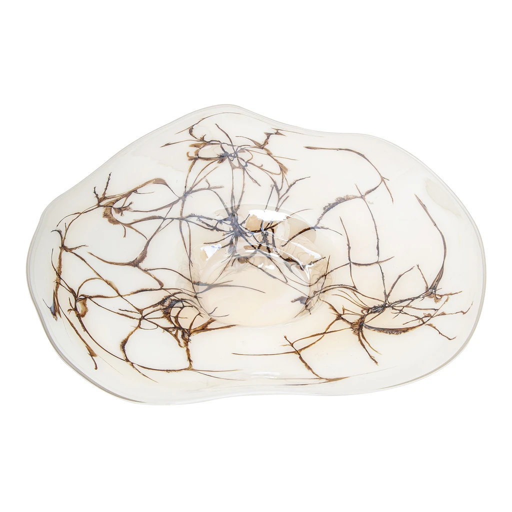 Servírovací tanier RETRO biely 45 cm