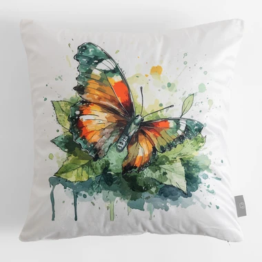 Dekoračná obliečka na vankúš MOTÝĽ bielej farby OLIVE 45x45 cm