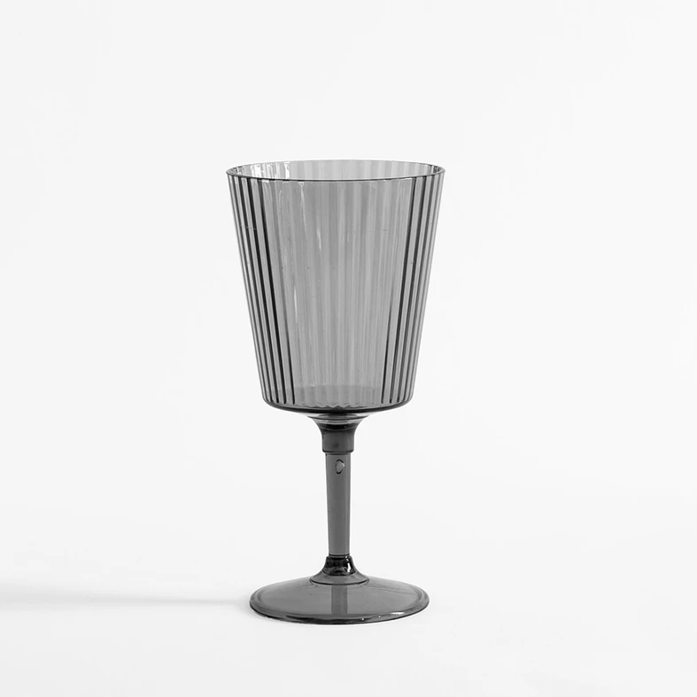 Kieliszek do wina plastikowy szary 400 ml