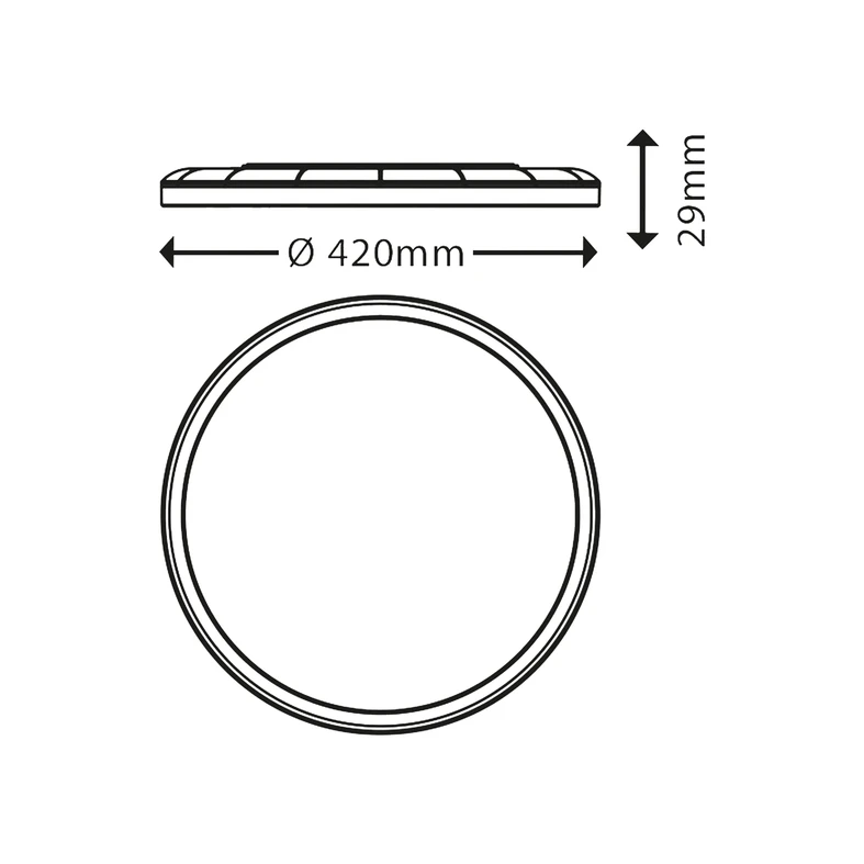Stropná lampa LED s ovládačom čierna SLIM 42 cm