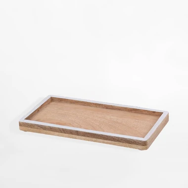 Dekoratívny podnos z mangového dreva 28x14 cm MIX