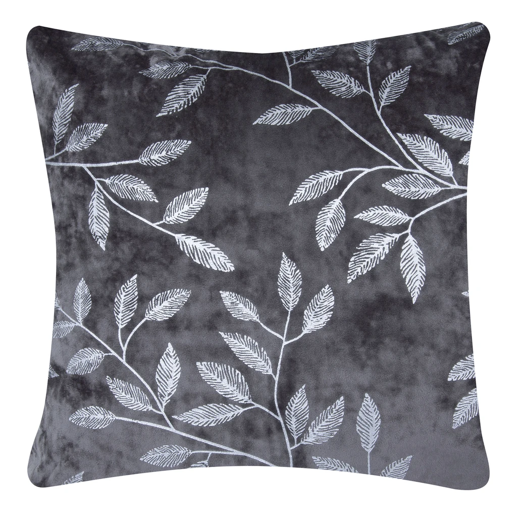 Dekoratívna obliečka na vankúš zamatová sivá MIRAGE 45x45 cm