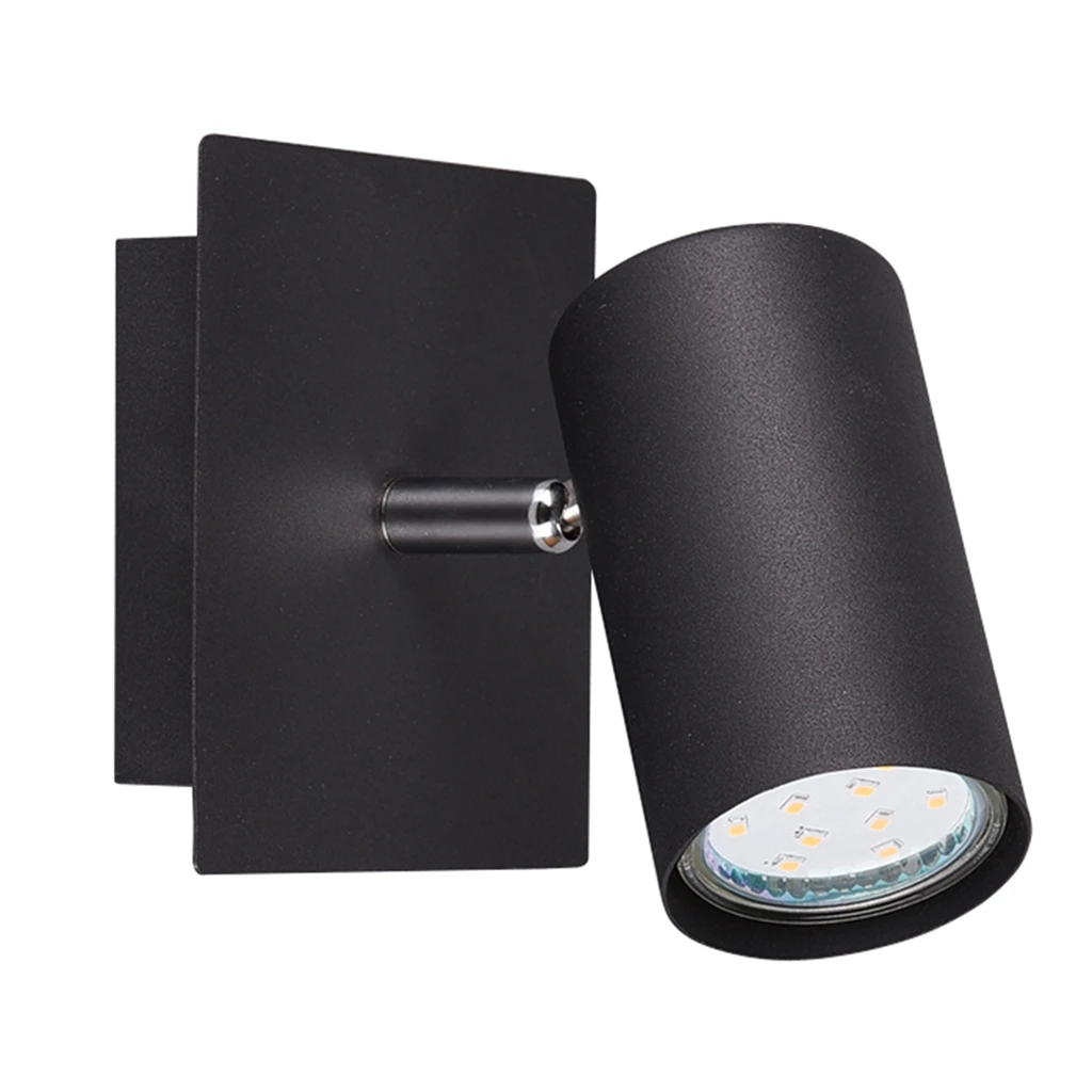 Reflektorové čierne nástenné svietidlo MARLEY