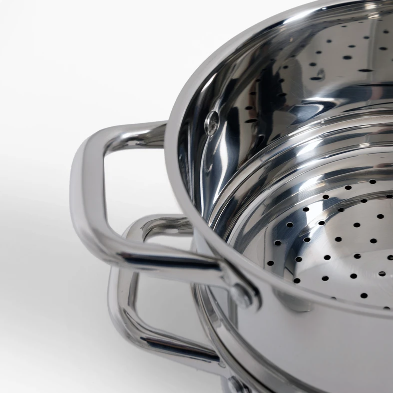 Garnki srebrne ze stali nierdzewnej