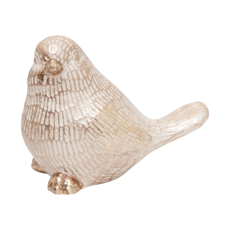 Dekoračná figúrka zlatá VTÁK 12 cm