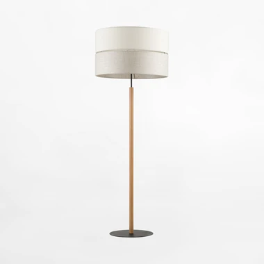 Stojacia lampa s tienidlom v sivej farbe ECO