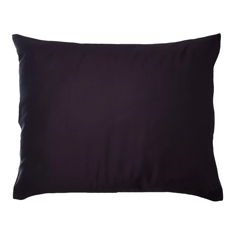 Čierna saténová obliečka na vankúš 50 x 60 cm