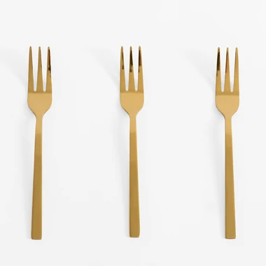 Vidlička SHINY GOLD PIANO, súprava 3 ks.