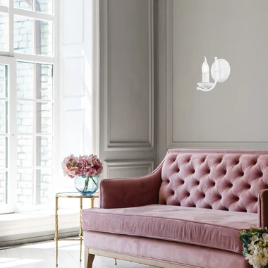 Retro svietnikové nástenné svietidlo LUCY biele