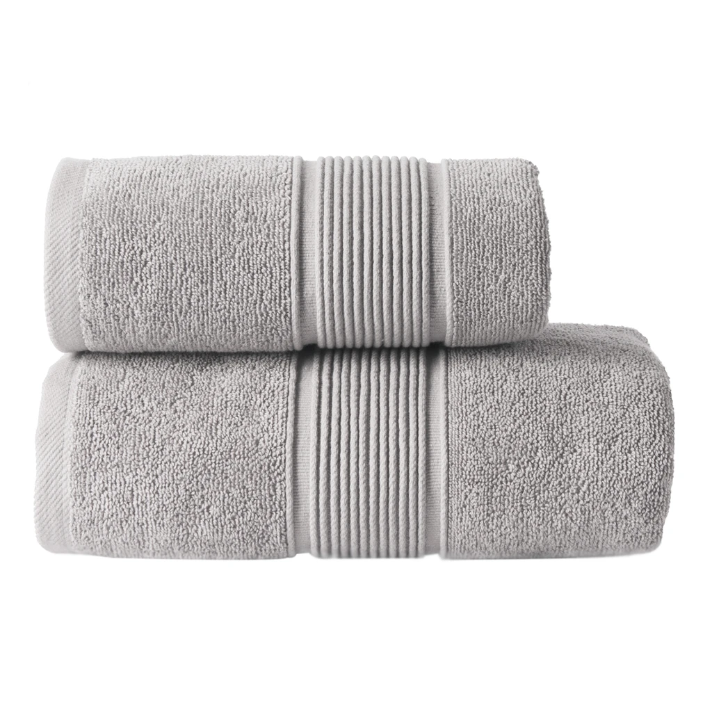 Sivý bavlnený uterák NAOMI 50x90 cm