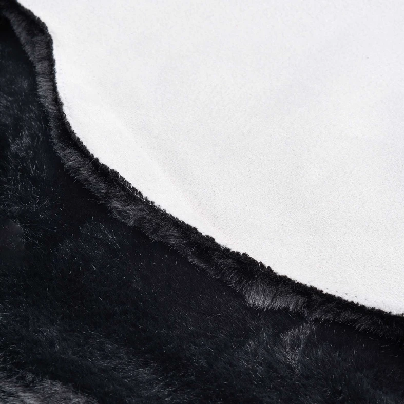 Koberec z umelej kožušiny RABBIT čierny, 60x90 cm