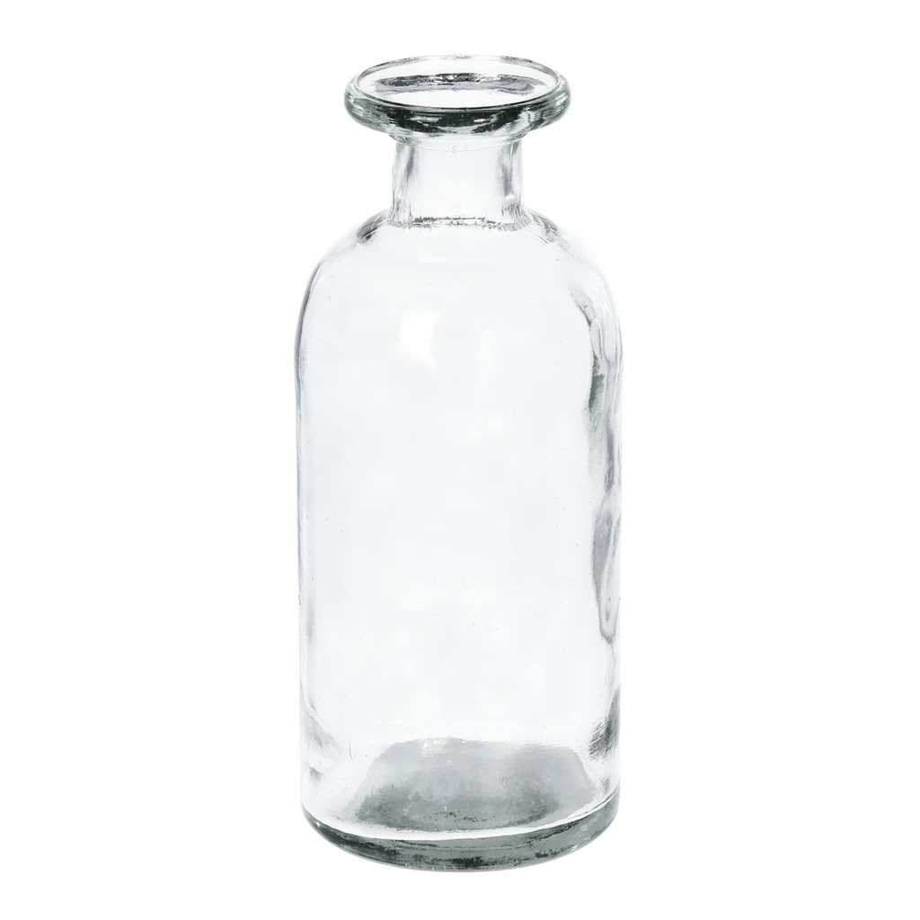 Priehľadná sklenená váza 20 cm