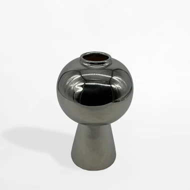 Moderná váza strieborná 20 cm