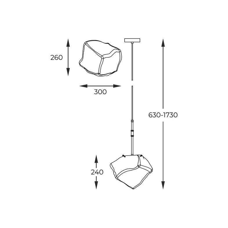 Závesné svietidlo ROCK P0488-01M-SEAC