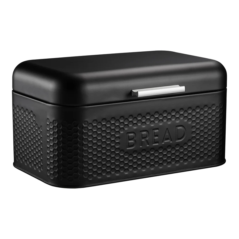 Kovový chlebník čierny