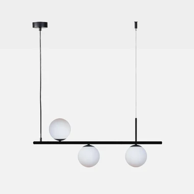 Závesné svietidlo čierne 3 gule FARO