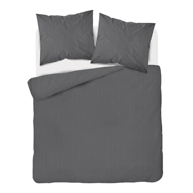 Bavlnená damašková posteľná bielizeň PURE, tmavosivá 160x200 cm