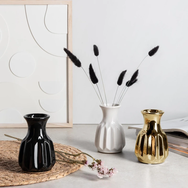 Keramická váza zlatá 12 cm