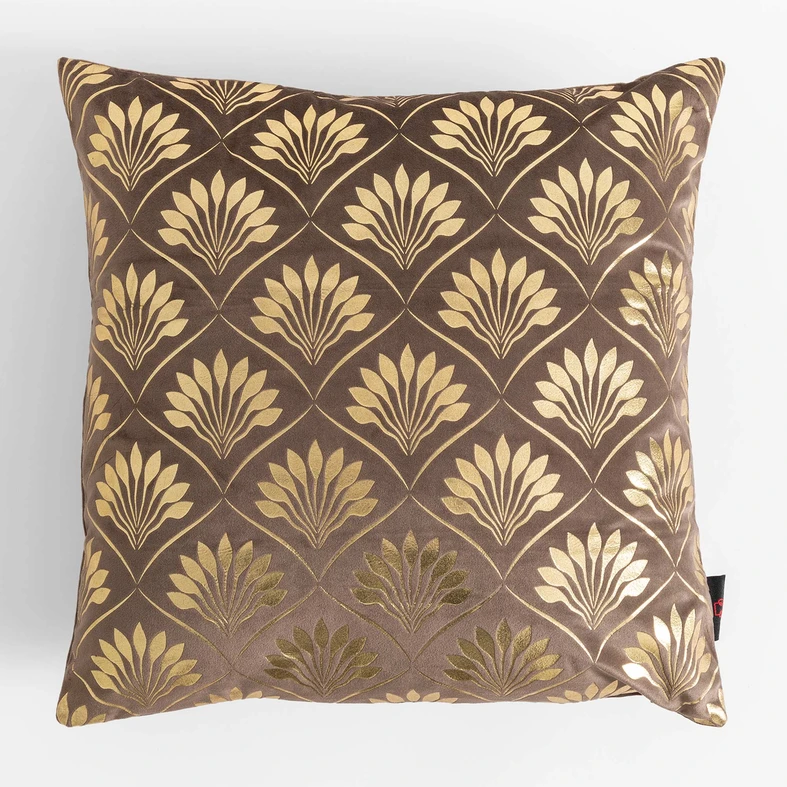 Brązowa dekoracyjna poszewka w stylu art deco
