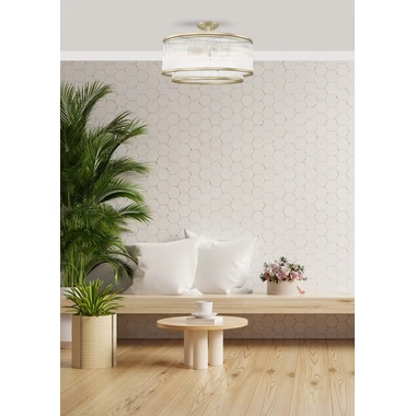 Zlatá stropná lampa SERGIO 50 cm