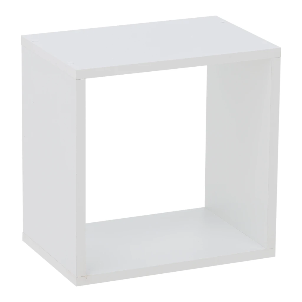 Štvorcová biela polica TRIO