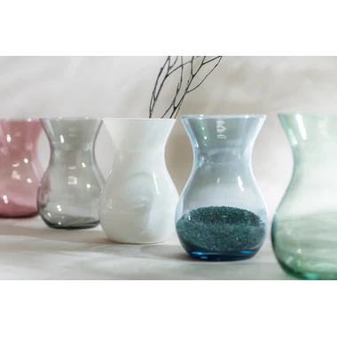 Transparentná váza ASTA sivá 18 cm