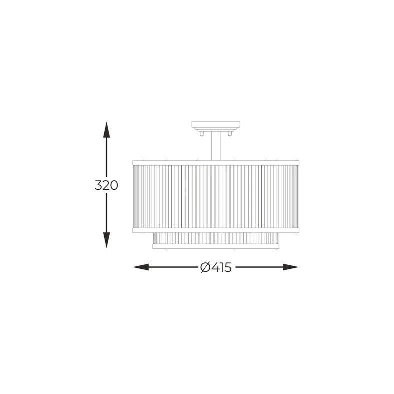 Stropné svietidlo chrómované 5xE14 SERGIO 41,5 cm