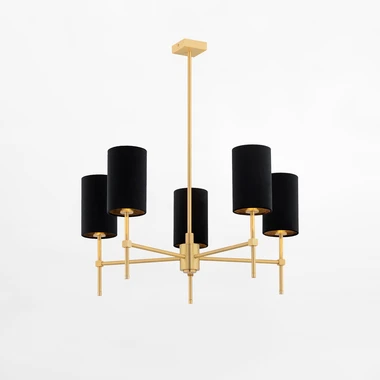Závesné svietidlo čierno-zlaté ABRUZZO